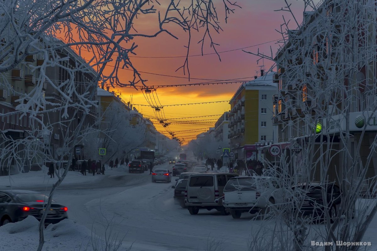 Воркута зимой ВГЭК