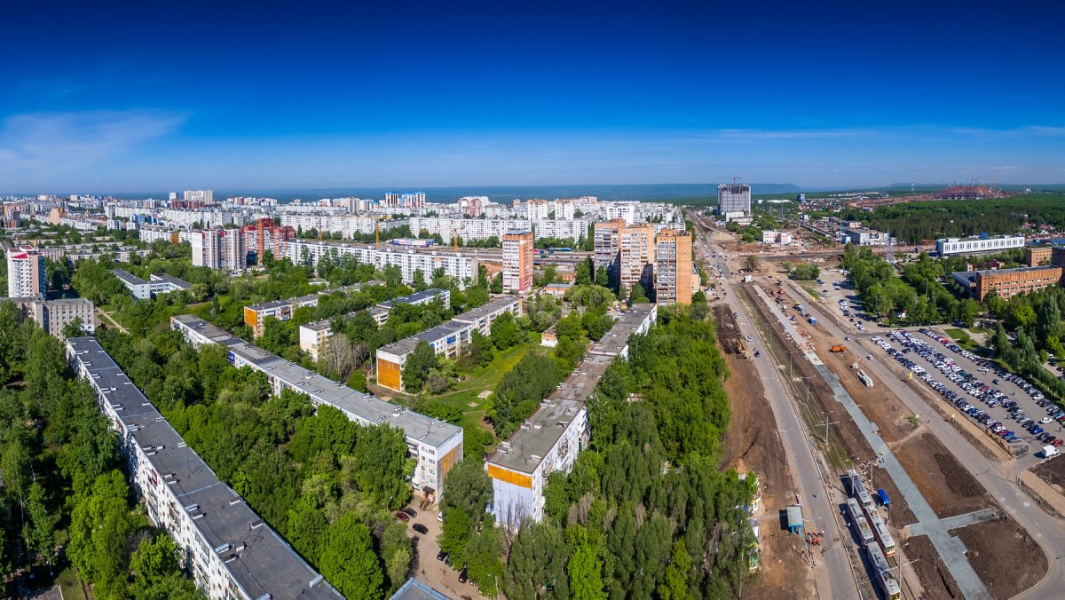 Самара улица Карла Маркса с высоты