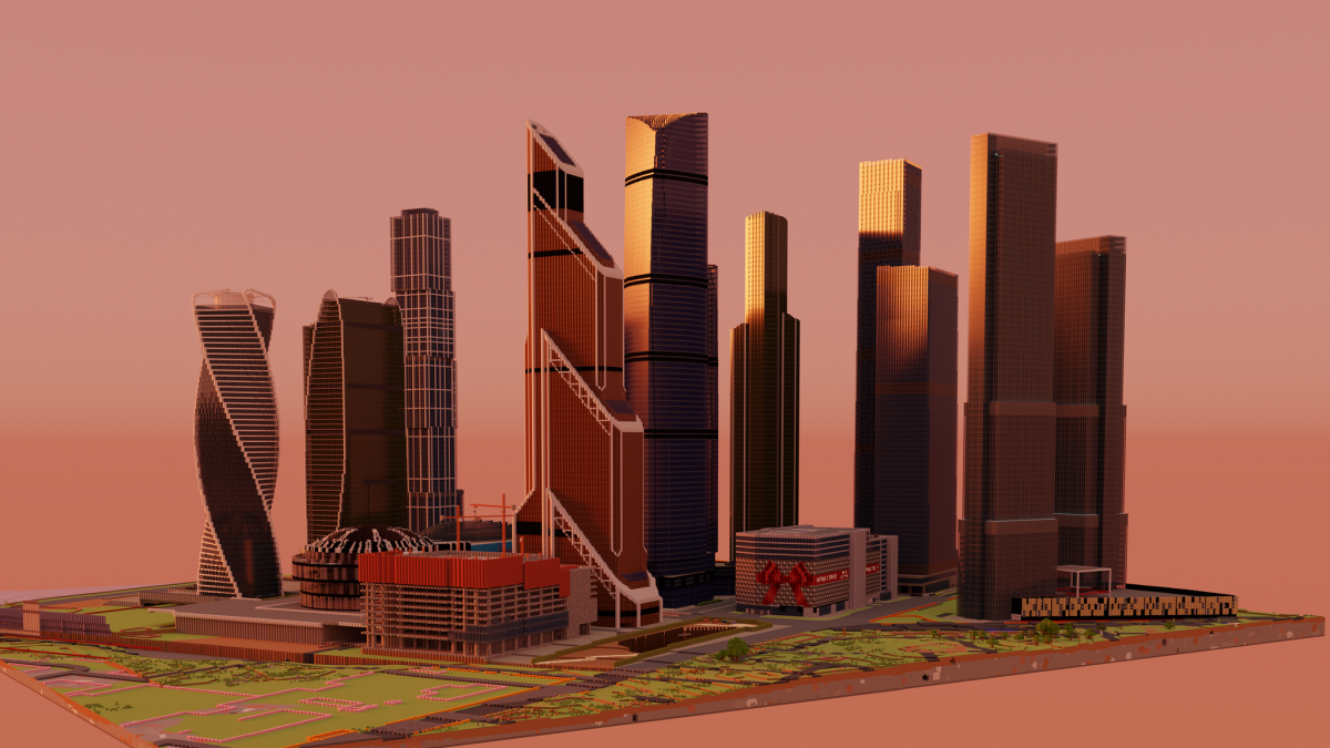 Москва майнкрафт Москва Сити