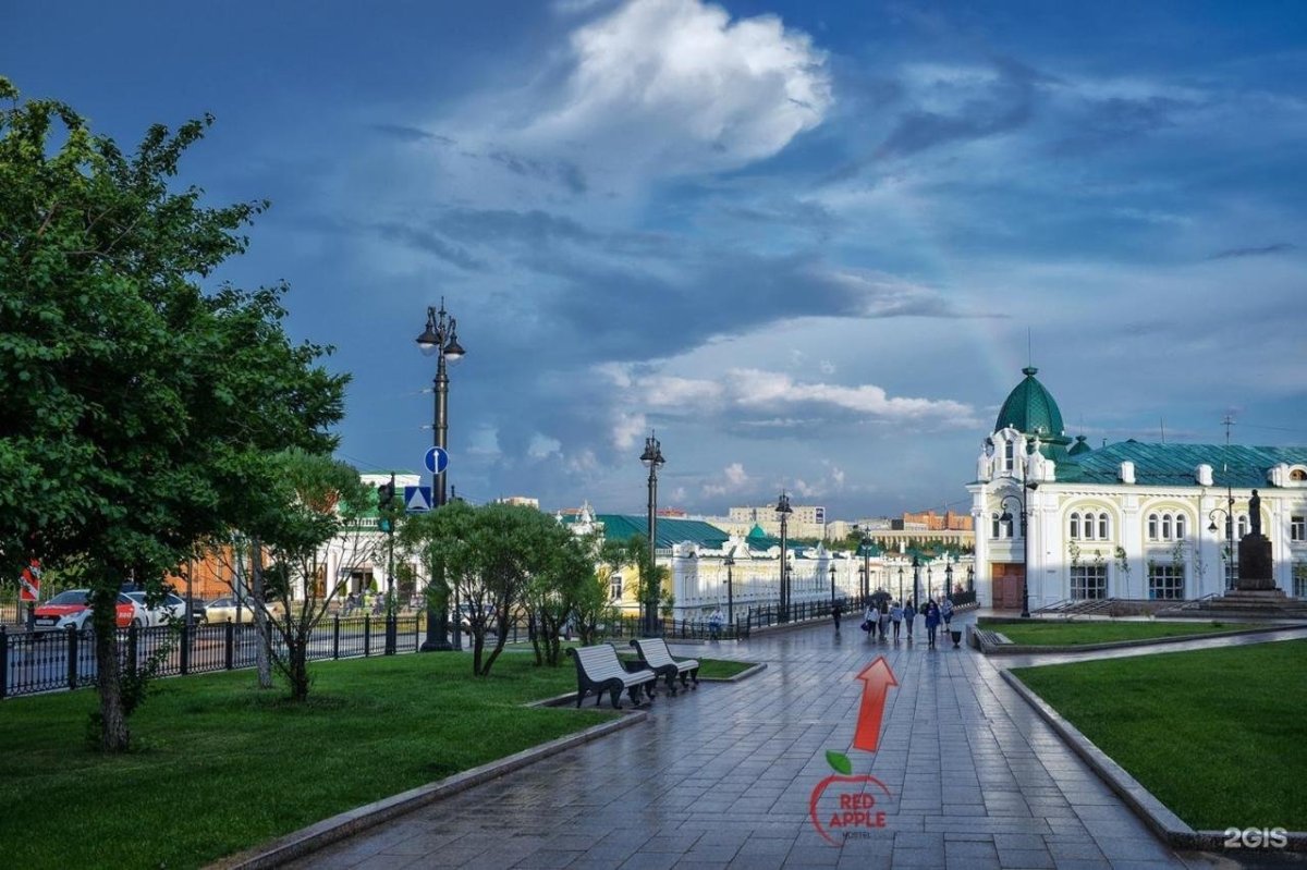 Омск Любинский проспект лето