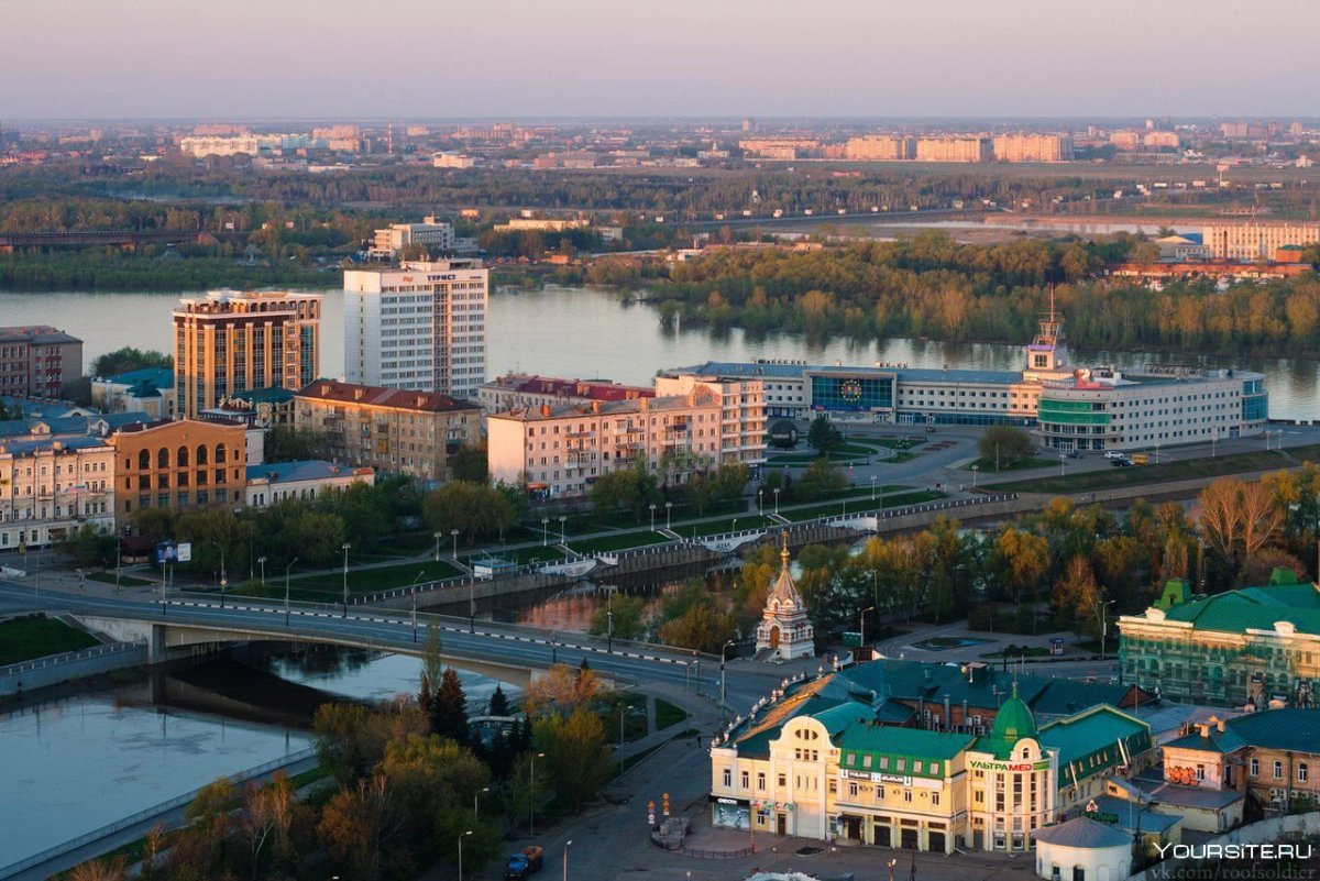 Омск панорама города