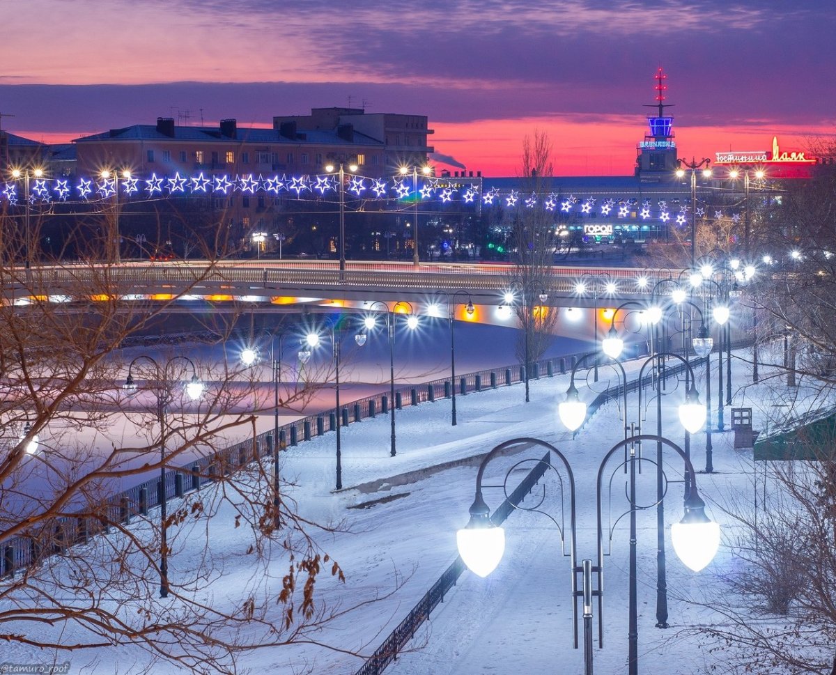Город Омск зима