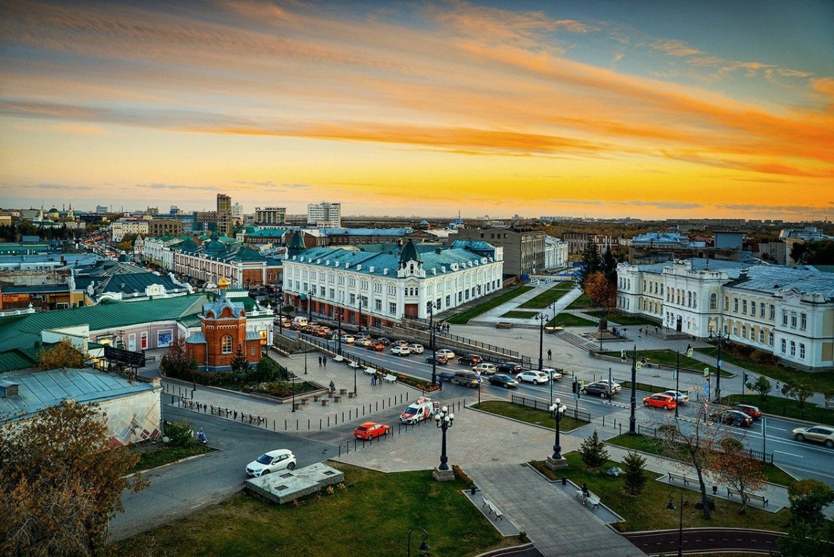 Омск центр города улица Ленина