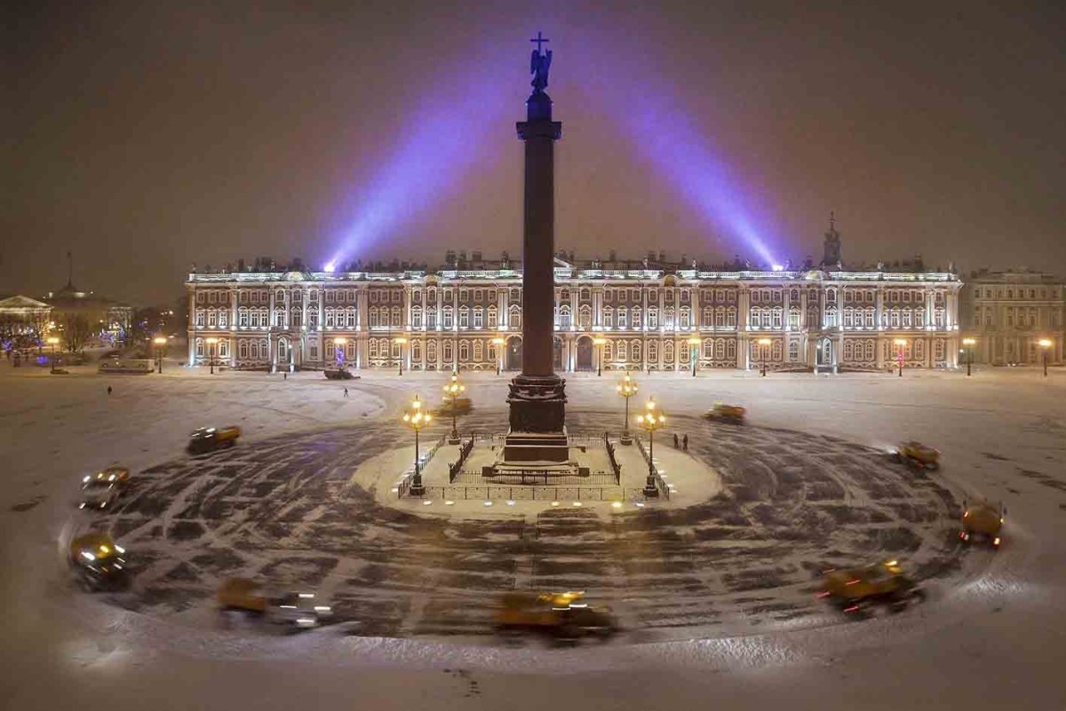 дворцовая площадь в санкт петербурге ночью