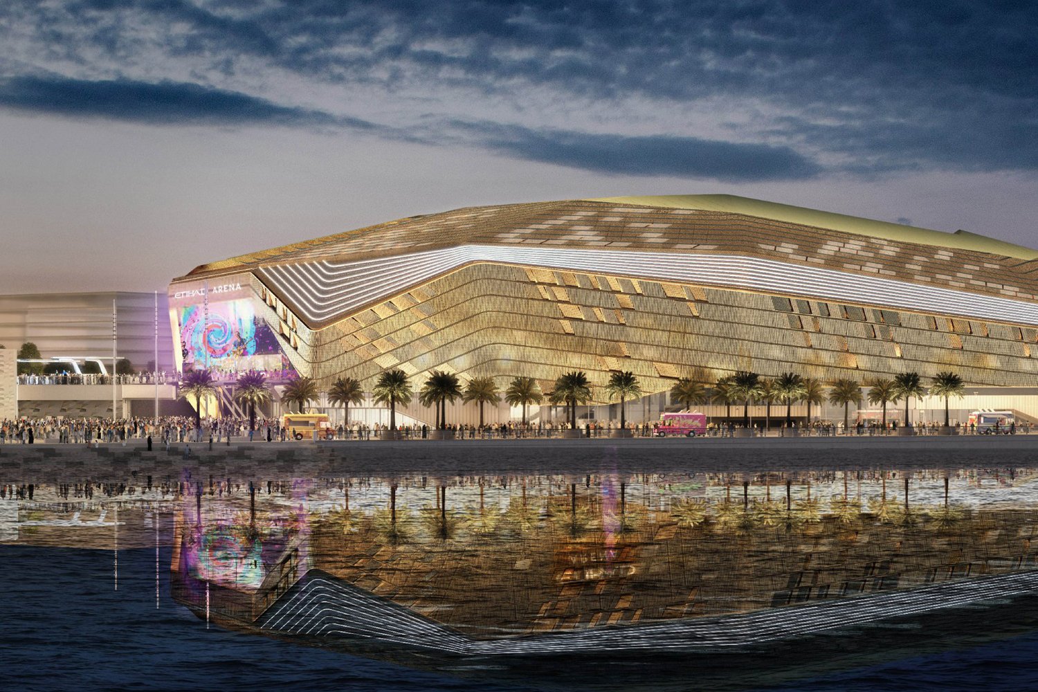 Ле яс. Etihad Arena Абу Даби. Этихад Арена в Абу. Стадион Этихад Абу Даби. Абу Даби Арена UFC.
