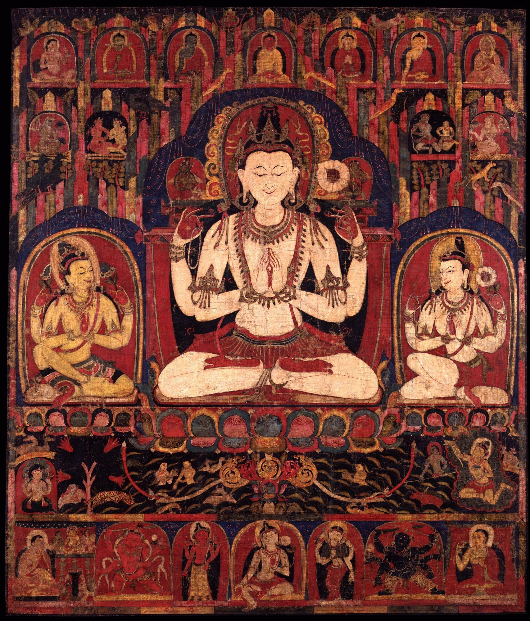 Художественная культура буддизма. Будда Авалокитешвара тханка. Мандала Будда Бодхисаттва. Кхасарпани Авалокитешвара. Авалокитешвара Эрмитаж.