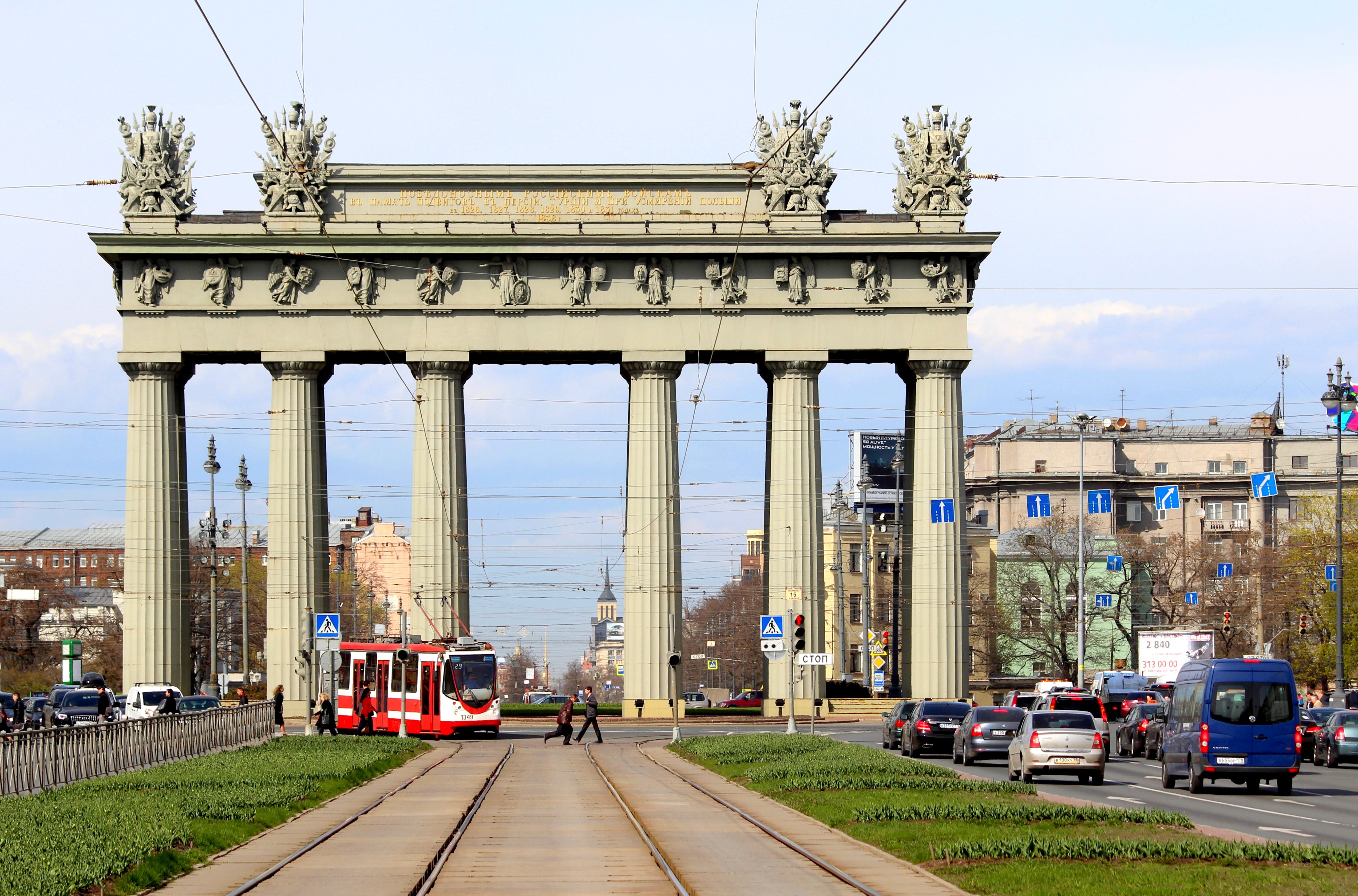 московская триумфальная арка в санкт петербурге