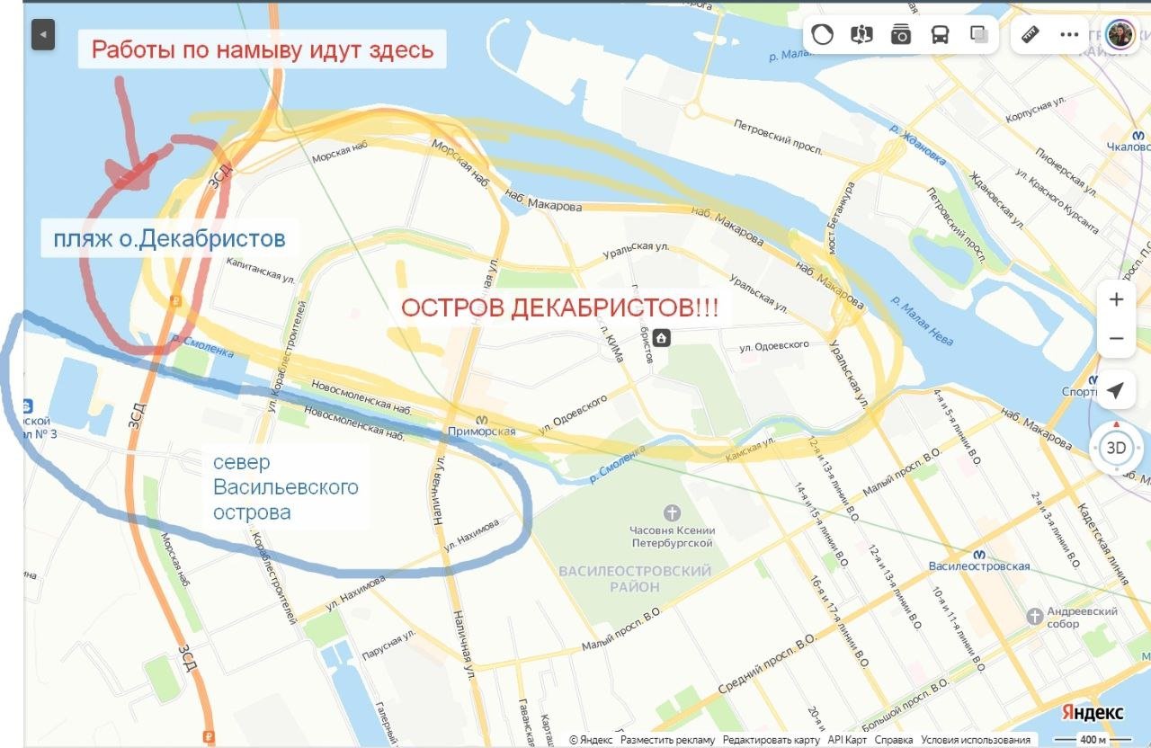 санкт петербург васильевский остров карта