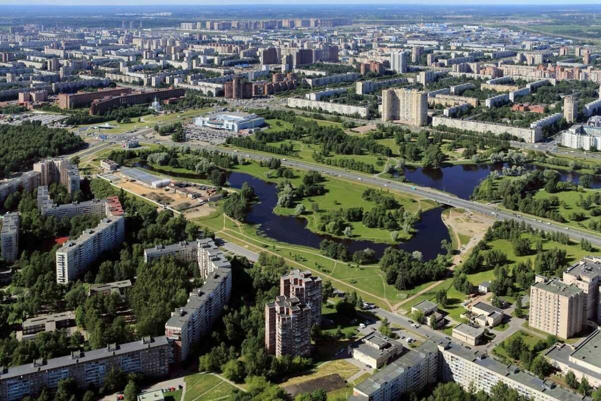 Муринский парк вид сверху