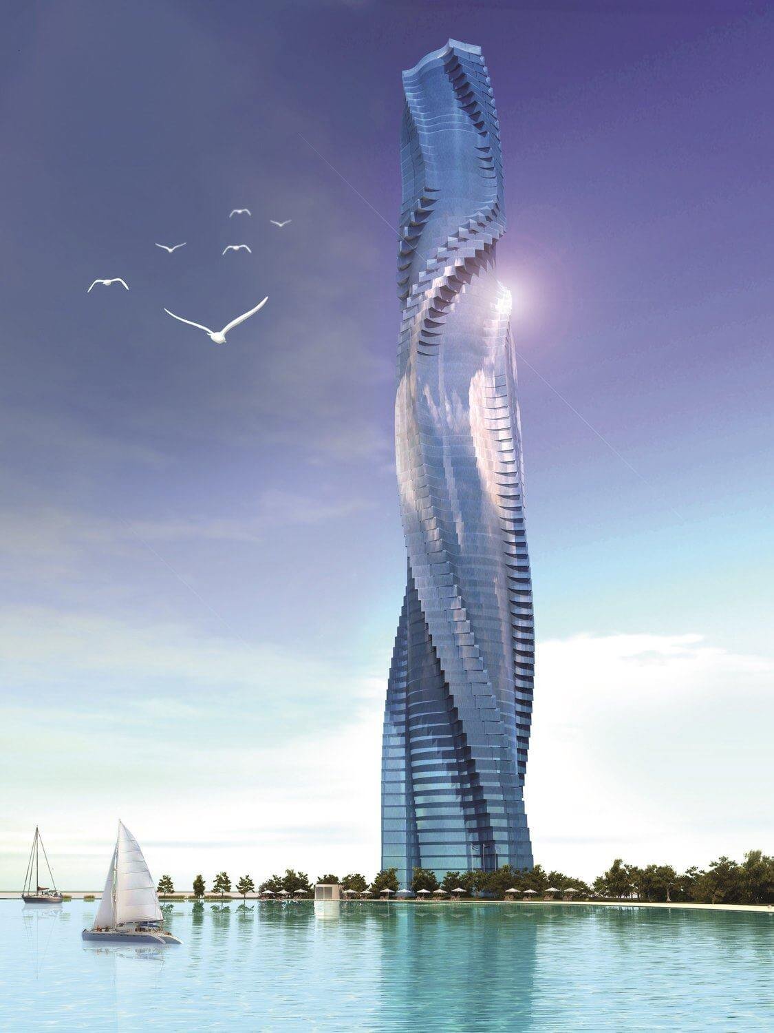 Da Vinci Tower в Дубае (Архитектор Дэвид Фишер)