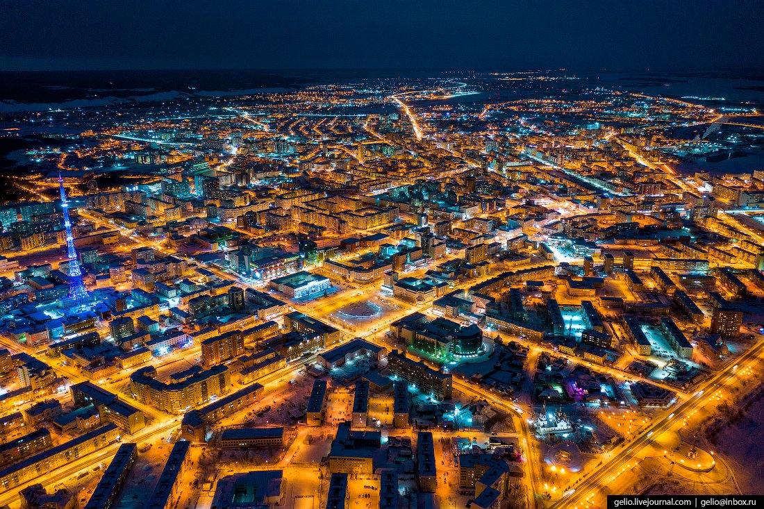 Город Якутск с высоты
