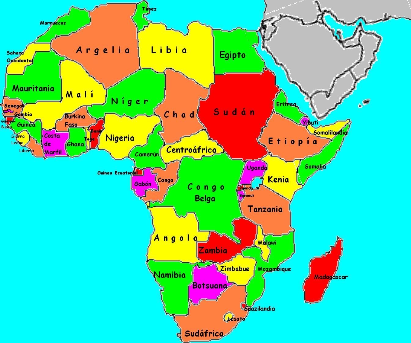 Какие остальные государства африки. Политическая карта Африки 2023. Африканские страны на карте. Страны Африки. Политическая карта Африки с флагами.