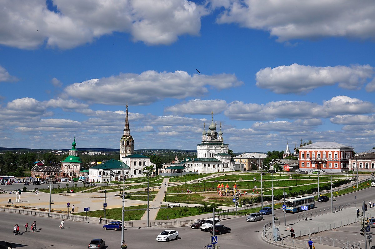 Соборная площадь в Соликамске