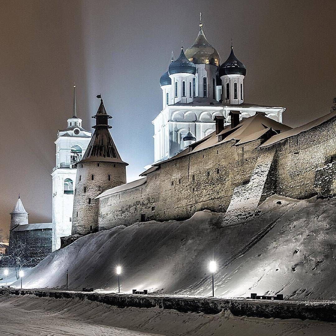 Зима Псков Псковский Кремль