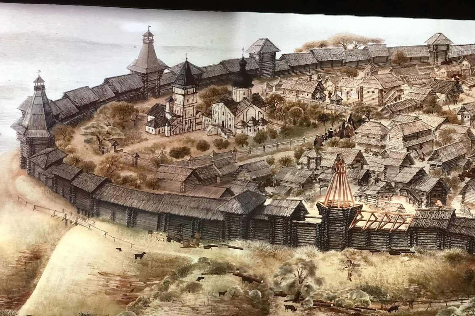 Изображенная на картине крепость была выстроена. Крепость Свияжск 1551. Свияжск 16 века. Остров крепость Свияжск.