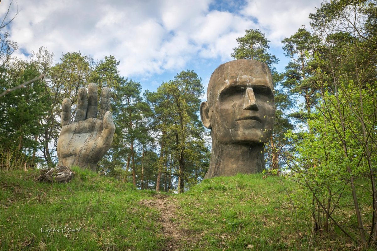 фото головы в петергофе