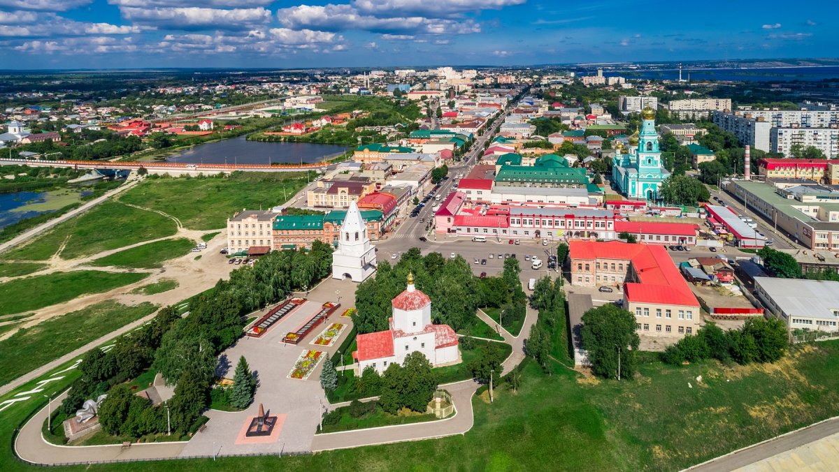Сызрань с высоты птичьего полета