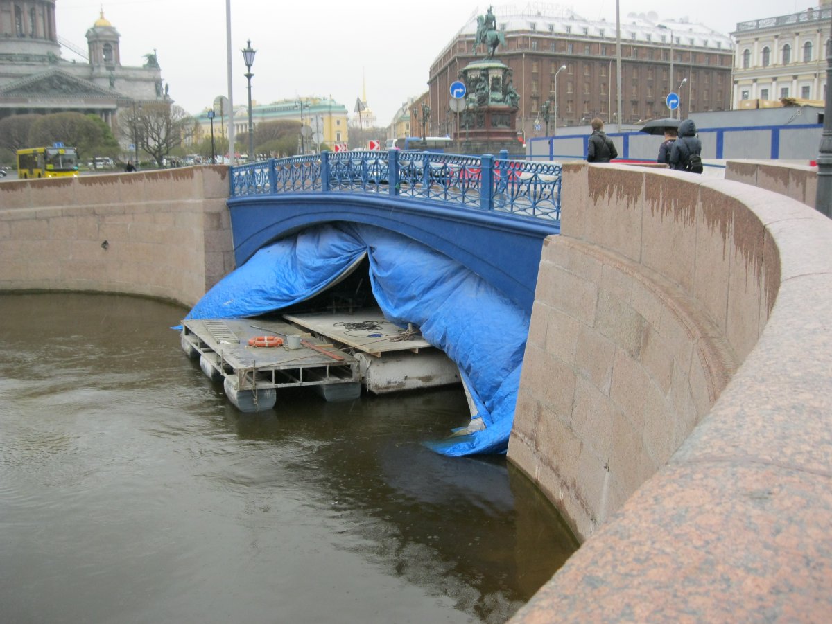 Синий мост санкт петербург фото