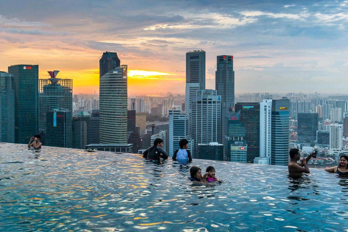Отель в Сингапуре с бассейном на крыше Marina Bay Sands