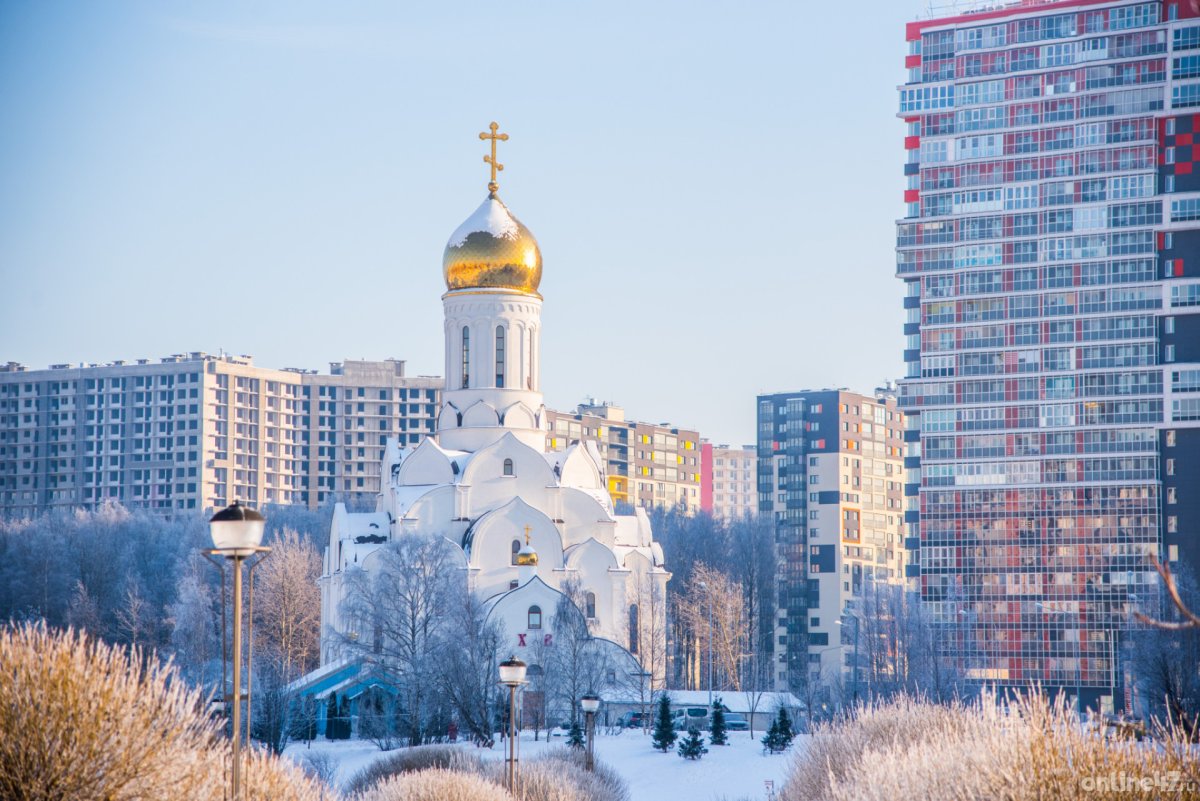 Храм в Кудрово зимой