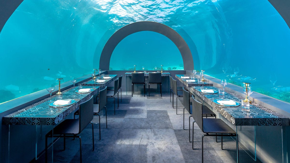 Cocoon Maldives подводный ресторан