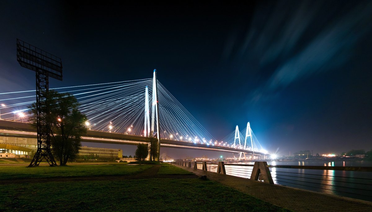 Обуховский мост в санкт петербурге фото