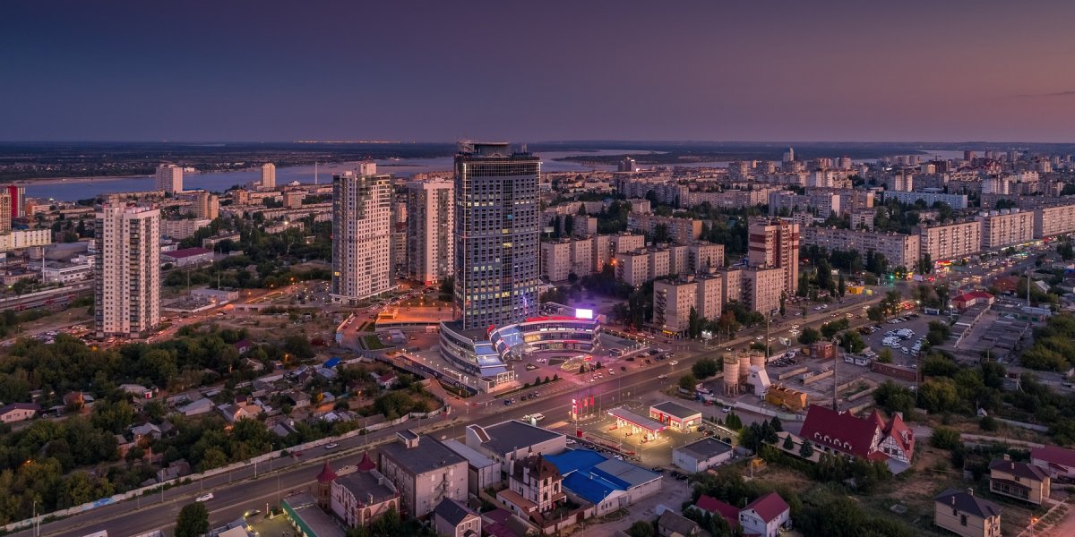 Вечерний Волгоград панорама