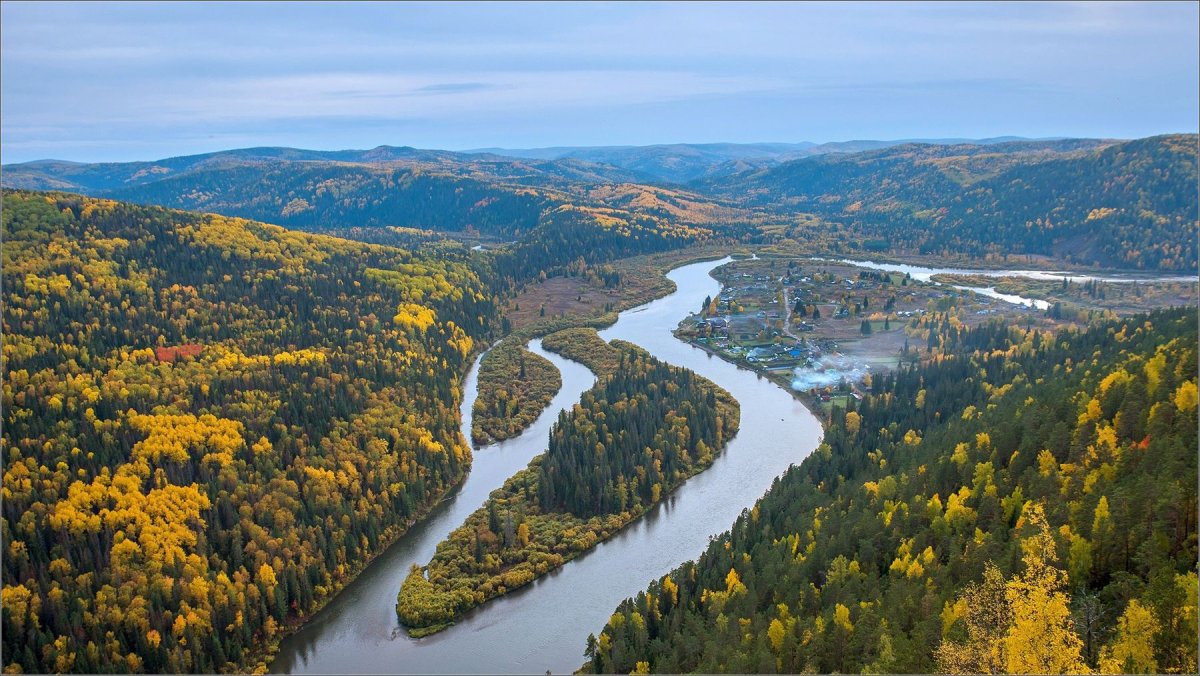 Поселок Урман Красноярский край река Мана.