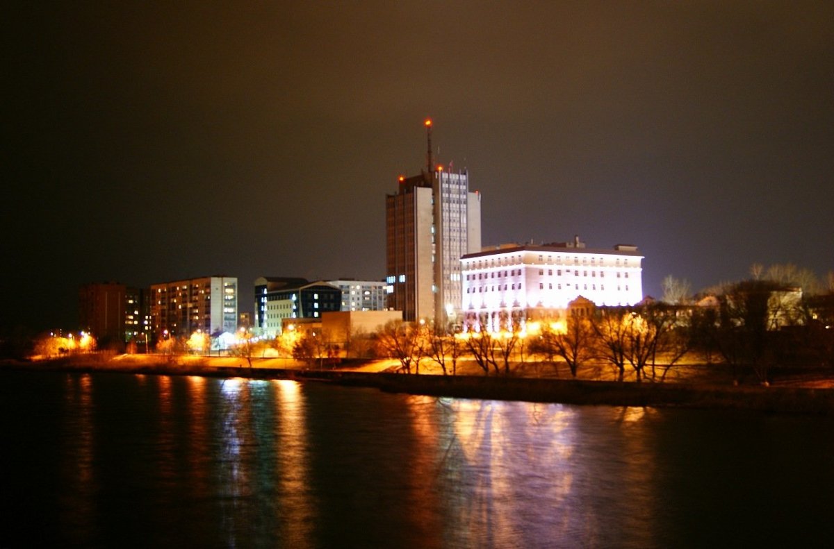 Город Курган Курганская область ночью