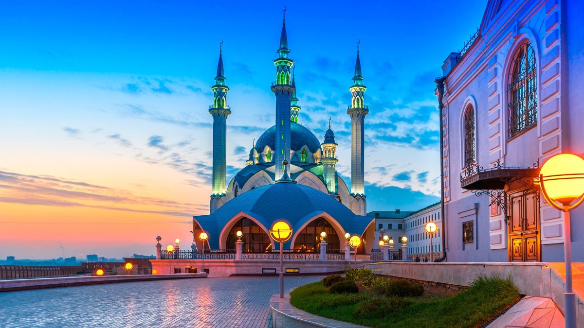Мечеть кул-Шариф в Казани закат