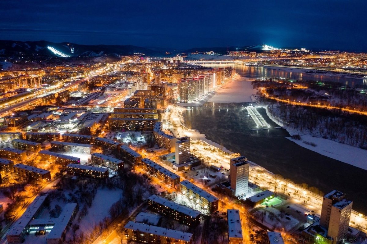 Красноярск с высоты птичьего